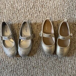Cat & Jack Silver and Gold Dress Shoes